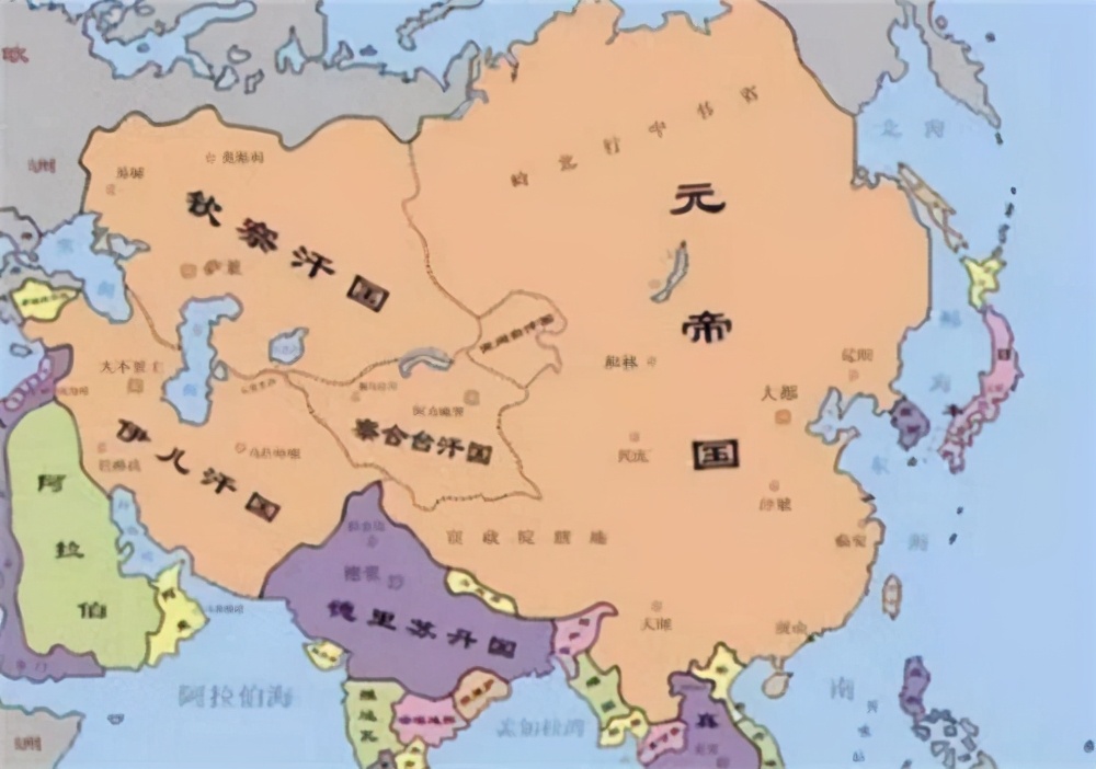 元朝时中国的版图最大时都到了哪里现在来看包含哪些国家