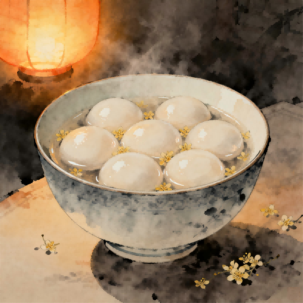 散文《灯影汤圆》