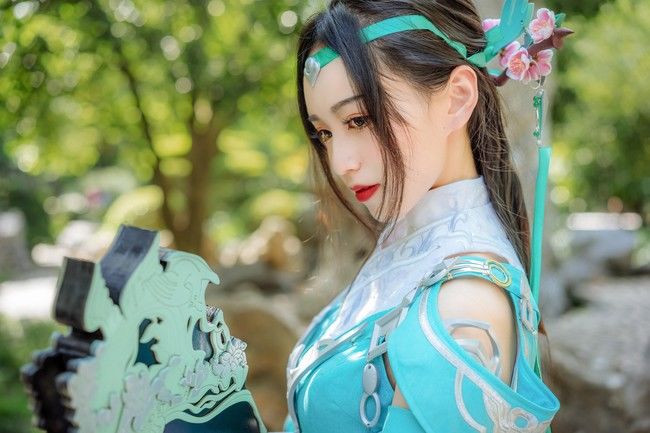 COSPLAY剑网3雪河琴娘古装摄影