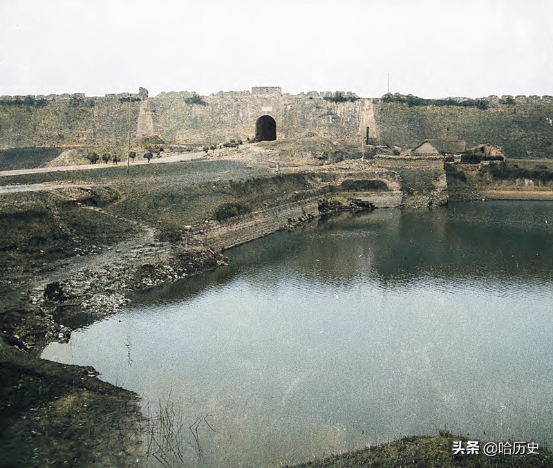 老照片：1930年代南京，重现古城门，栖霞山村庄农舍