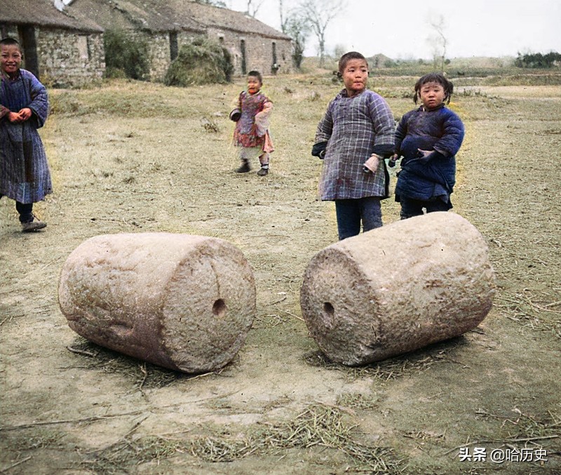 老照片：1930年代南京，重现古城门，栖霞山村庄农舍