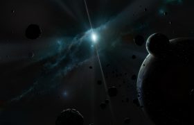 100亿光年外，科学家发现星际大战遗迹，星系被轰出1.7万光年巨洞