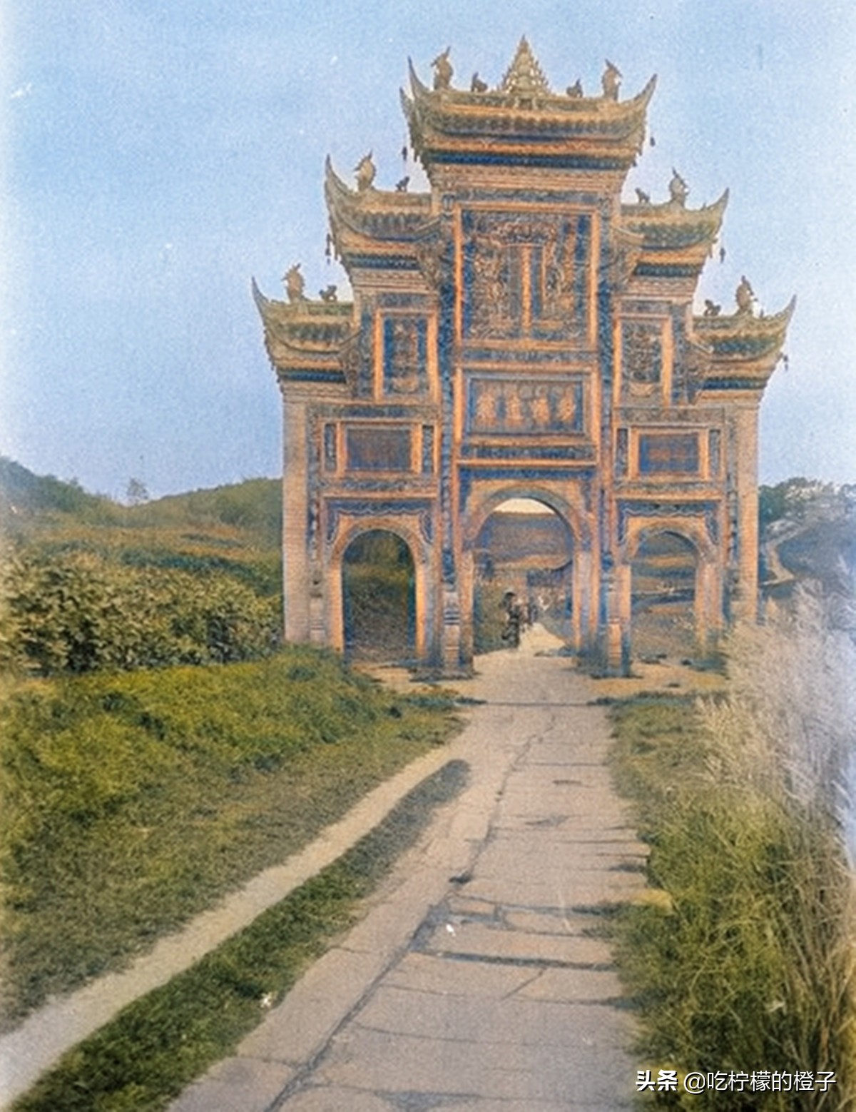 老照片1917年的四川遂宁外国人镜头下100多年前的遂州城
