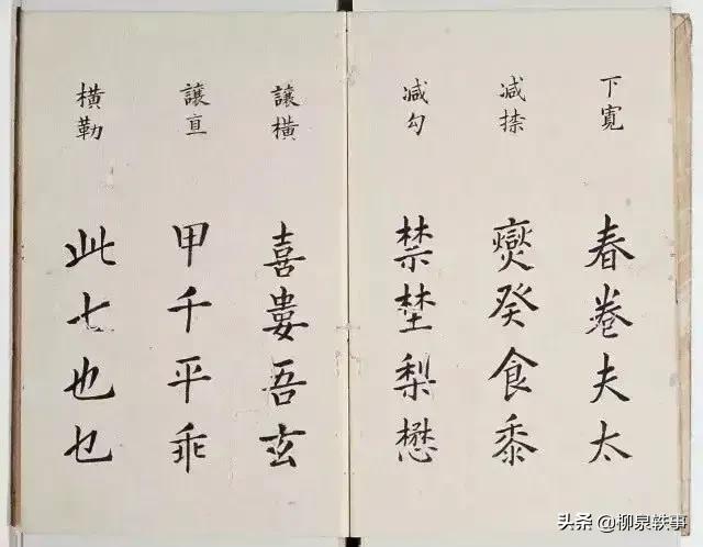 李淳撰楷书《大字结构八十四法》