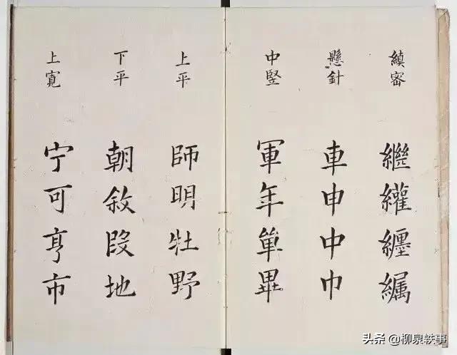 李淳撰楷书《大字结构八十四法》