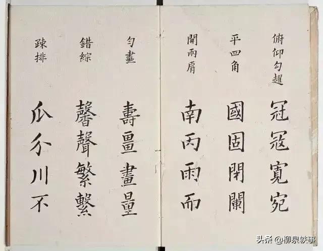 李淳撰楷书《大字结构八十四法》