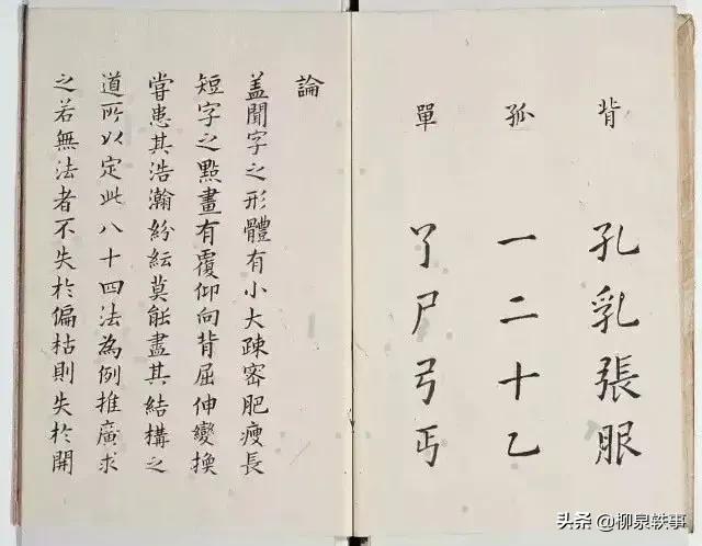 李淳撰楷书《大字结构八十四法》