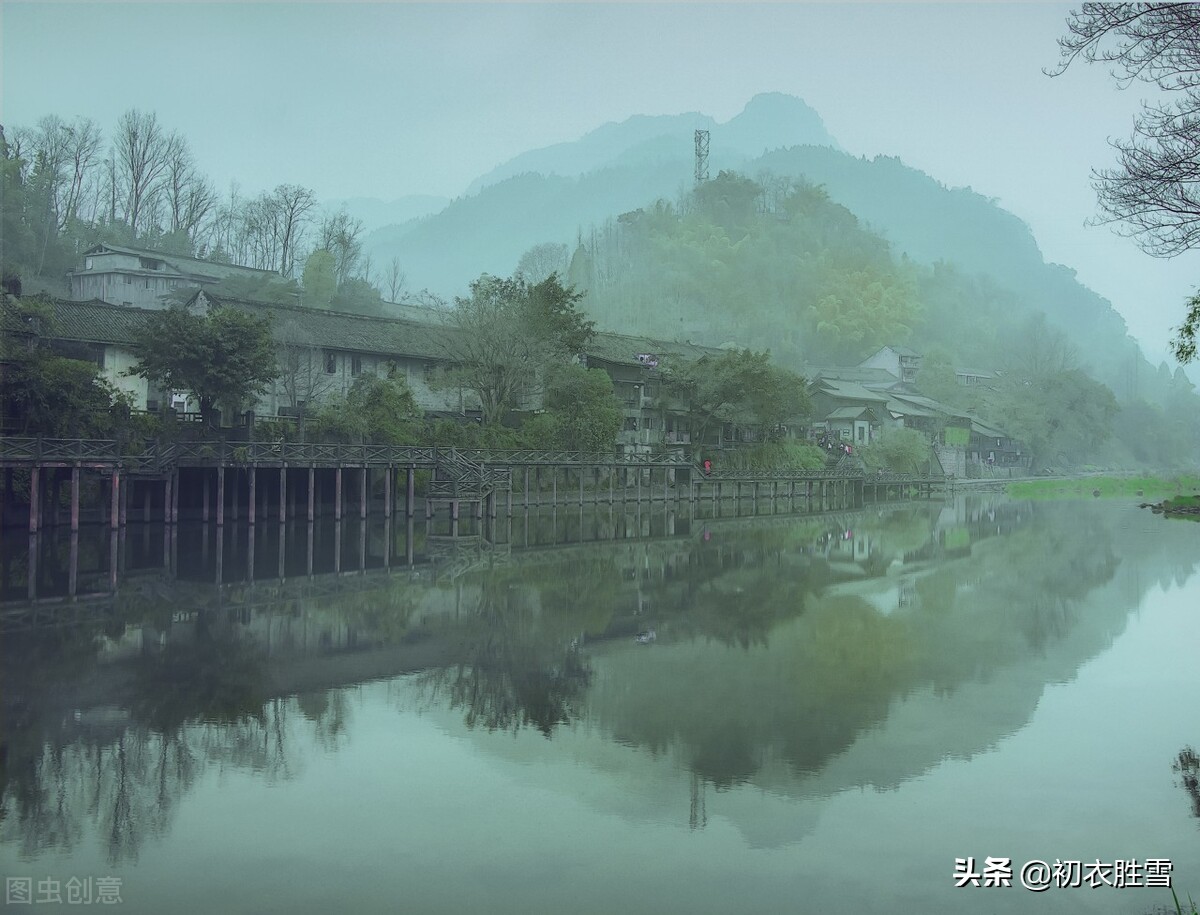 早夏烟雨诗词七首：满空烟雨意，万顷黍禾情