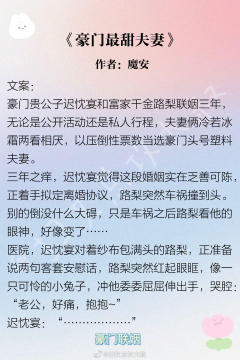 强推！超甜现言豪门联姻宠文，先婚后爱系列，始于利益，终于爱情