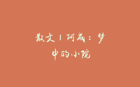 散文 | 阿成：梦中的小院