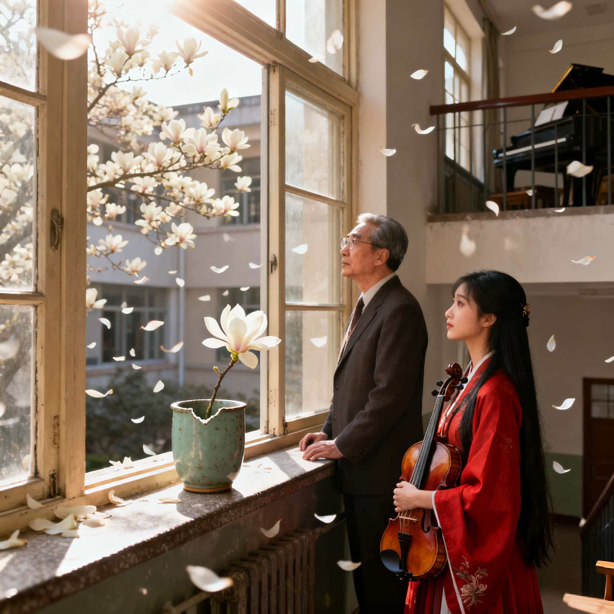 小说:窗台上的玉兰花