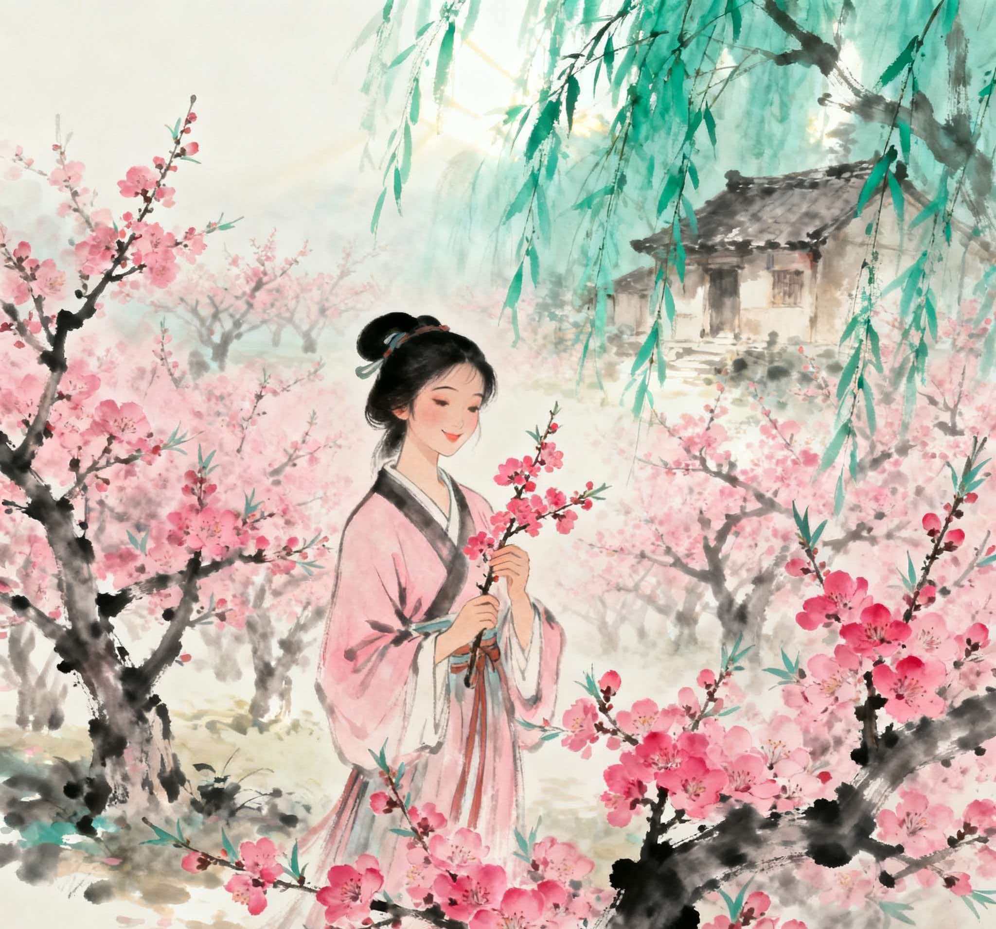 《周南·桃夭》：灼灼桃花里的婚嫁礼赞，华夏文明的生命之歌
